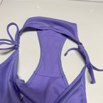 Hollister  Womens Bikini Bottoms Sz M Lavender‎ Ties on Sides Ribbed Photo 1