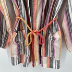 Sage THE LABEL Cardigan Medium Kimono 100% Cotton Stripe Beach Travel Boho NWT Photo 11