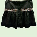 Desigual  Black Skirt  with Colorful Embroidery Size 40 Photo 1