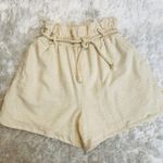 H&M Cream Paperbag Waist Heavy Jersey Shorts Coastal Shorts Sz XS Photo 0