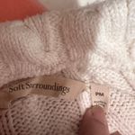 Soft Surroundings Ivory Nisette Sweater Cable Knit Mock Neck Sweater Sz PM Photo 3