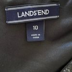 Lands' End  10 Sheath Dress Charcoal Grey Textured Diamond Pattern Ribbed Knit Photo 2