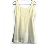 ZARA sz S Womens White Tweed Scoop Neck Button Mini Dress Preppy Structured Chic Photo 3