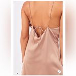 Urban Outfitters NWT Satin Tie Back Slip Dress Bronze Size Small Photo 2