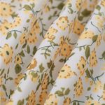 Rihoas Yellow Round Neck Floral Midi Dress Size L Photo 5