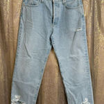 Citizens of Humanity Light Wash Distressed Emery Crop Straight Leg Jeans 28 Photo 0