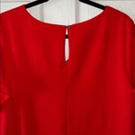 She & Sky  Womens Red V-Neck Ruffle Sleeve Sisterhood Lined Dress Size Large NWT Photo 5
