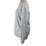 Reebok Women's Ruched Tie Side Heather Gray Crew Neck Long Sleeve Top Size M Med Photo 2