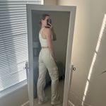 Abercrombie & Fitch A&F Women's Cream Relaxed Cargo Pants Photo 10