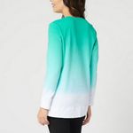 Denim & Co French Terry Dip Dye Long-Sleeve Tunic A346977 QVC Large Sun Yellow Photo 5