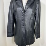 wilson's leather MAXIMA Wilsons Genuine Leather Jacket Mid Length 90s Y2K Size Large Black Photo 2