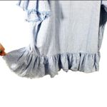 ZARA Women Gingham Blue Floral Embroidered Oversized Tunic Top M Photo 6