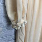 Vintage Miss Elaine Long Sleeve Fleece Nightgown Beige 1/2 Zip Ruffle Size M Size M Photo 5