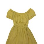 Charles Henry ‎ Dress XS Yellow Midi Off Shoulder Summer Party Festival Photo 1