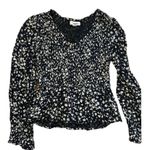 Japna  | Long Sleeve Smock Floral Print Top‎ Size S Photo 0