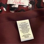 Parker  Silk Purple Leopard Printed Bell Sleeve Kimberly Flounce Dress Small Photo 6