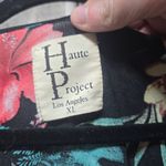 Haute Project Black Floral Mullet High Low Duster Maxi Cardigan Black Size XL Photo 2