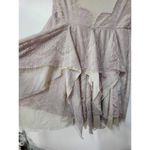Free People Eyelash Lace Ruffle Sheer Mesh Mini Dress Size M. A35 Photo 3