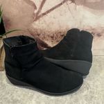 Good For The Sole Women's Black Natural Wedge Ankle Boots Size 9 Photo 3
