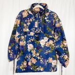 Anthropologie LPA X Jacket 360 Hoodie Windbreaker Waterproof Floral Blue Pink Photo 2