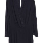 Ambiance Black Boho Short Romper with Crochet Lace Detail NWOT Size 2X Photo 0