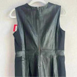 Spanx  Leather Like Combo Shapewear Fitted Sheath Midi Dress in Black Size M‎ NWT Photo 7