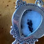 Genuine White Buffalo Sterling Silver Southwestern Earrings Black Photo 4