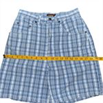 Faded Glory Vintage Y2K  High Waisted Plaid Mom Shorts Cotton Womens 5/6 25 Waist Photo 7