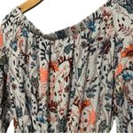 Free People  Women’s Size M Gray Floral Pretty & Free Off The Shoulder Romper Photo 6