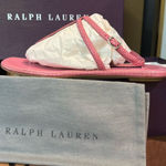 Ralph Lauren Purple Label Alissa Hot Pink Lizard Thong Sandals Size 10B Photo 0