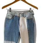 PacSun Eco Hopper Patch Mom Jean Two Tone Blue Wash Photo 4