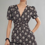 Anthropologie Katerina button front Floral Print boho Short Sleeve Romper XL Photo 0