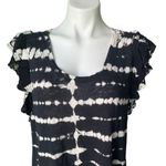 Young Fabulous and Broke YFB Young, Fabulous, Broke Tie Dye Flutter Sleeve Linen Top Black/White, Sz M Photo 7