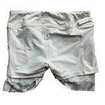 Athleta Print Laser Running Tennis Sporty Women's White Floral Midi Skirt Skort Photo 5