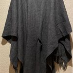 7 For All Mankind NWT  Fringe Grey Poncho Wrap Photo 1