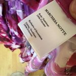 Marchesa Notte Oleander Floral Print Asymmetrical Ruffle Midi Dress Size 2 Purple Photo 7
