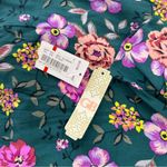 Gianni Bini Green Floral Long Sleeve Dress Photo 4