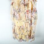 Lulus Niyati Yellow Floral Strapless Lined Tiered Maxi Dress, Size Small Photo 5