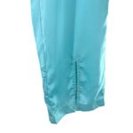 White Fox Boutique White Fox Satin Feather Trim Lounge Set Blue‎ Tie Front Top Pants Small Y2K Glam Photo 5