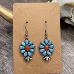 Handmade Western Earrings Blue Photo 0