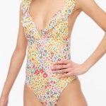 J.Crew Floral Ruffle One Piece Swimsuit Photo 0