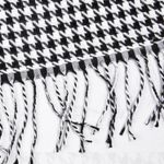 Black White Houndstooth Skinny Scarf New University of Alabama Photo 2