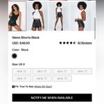 Princess Polly  Size 6 High Rise Sienna Shorts Black Faux Leather Baddie Motocore Photo 11