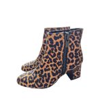 DKNY Ankle Boots Size 6.5 Animal Print Block Heel Microsuede NEW Photo 2