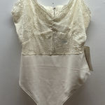 Orange Kiss  Size Large Lace Satin Bodysuit in Cream. New With Tags. Photo 0