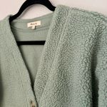 Madewell (RE)sourced Fleece Crop Cardigan Mint Green Photo 5