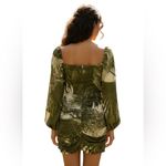 C/MEO COLLECTIVE  Green Palm Print Top Photo 1