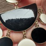 Sugarfix  Off White & Black Enamel Dangle Drop Pierced Earrings Photo 9