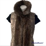 Hilary Radley Radley Snake Print Puffer Vest with Rabbit Fur Trim Photo 9