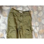ZARA Women Cargo Pants Size 0 Green High Waisted Y2K Straight Leg Causal Photo 2